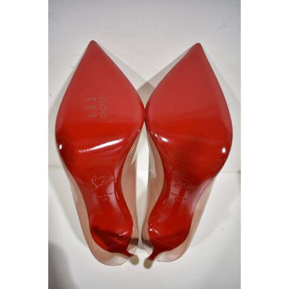 Christian Louboutin Hot Chick 100 Nude Patent Leather Pointed Toe Heel Pump 38 - Picture 12 of 12